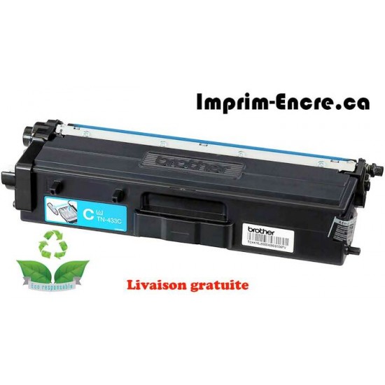 Brother toner TN-433C cyan originale ( OEM ) remise à neuf de très haute qualité - 4,000 pages