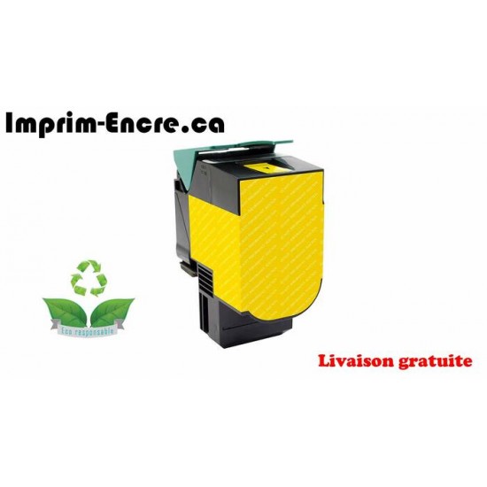 Lexmark toner 71B1HYO jaune remise à neuf de...