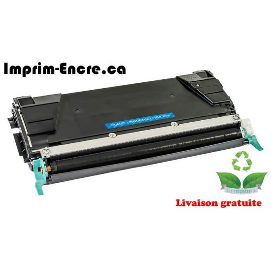 Lexmark toner C746A2CG cyan remise à neuf de très haute qualité - 7,000 pages 