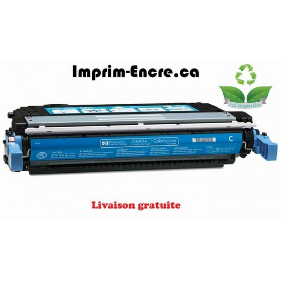 HP toner CB401A ( 642A ) cyan originale ( OEM ) remise à neuf de très haute qualité - 7,500 pages 