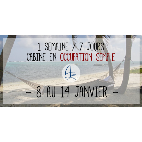 Croisière 7 jours (8 au 14 janvier 2016) - cabine occupation SIMPLE