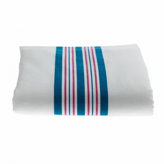 Couverture flanelle pour Bébé blanc avec rayures...