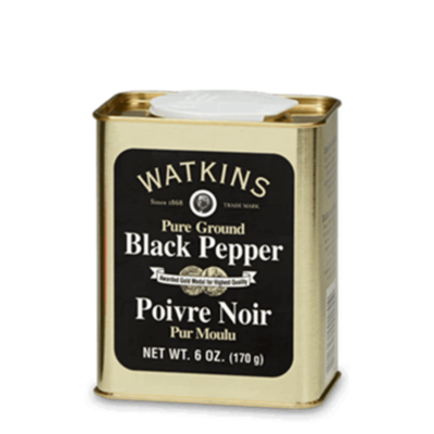 Poivre Noir Moulu Pur - Petit Étain Watkins 170g