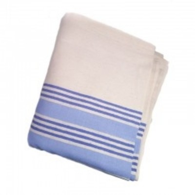 Couverture Flanelle Blanche Lignées 72''x90'' 80%...