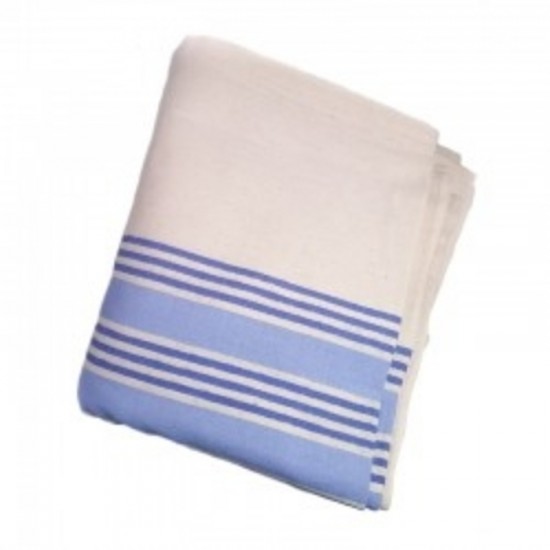 Couverture Flanelle Blanche Lignées 72''x90'' 80% coton/20%polyester