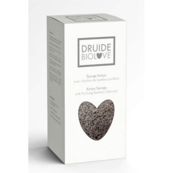 Éponge Konjac avec Charbon de Bambou Purifiant BIOLOVE