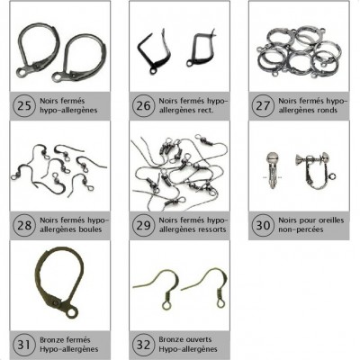 Boucles d'oreilles cuir brun et billes vertes