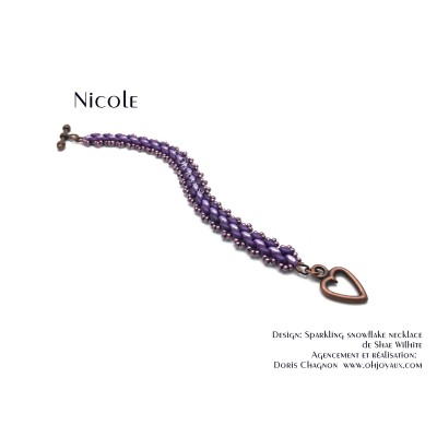 Bracelet Nicole aubergine
