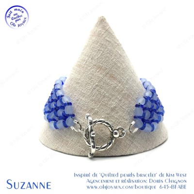 Bracelet Suzanne en bleu