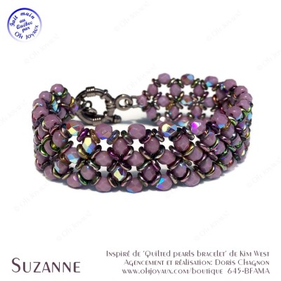 Bracelet Suzanne en mauve