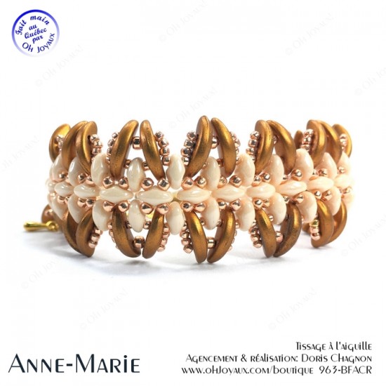 Bracelet Anne-Marie dans les tons de crème,...