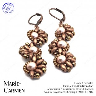 Boucles d'oreilles Marie-Carmen en teintes...