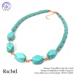 Collier Rachel en turquoise et cuivré