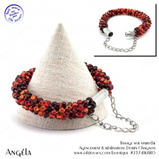 Bracelet Angéla en teintes de rouge