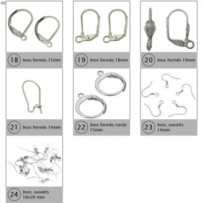 Boucles d'oreilles Léa en vert forêt et argenté