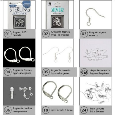Boucles d'oreilles Léa en vert foncé et argenté - 40mm