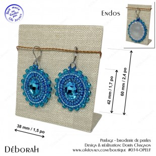 Boucles d'oreilles Déborah en aquamarine