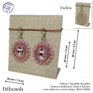 Boucles d'oreilles Déborah en rose