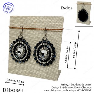 Boucles d'oreilles Déborah en noir