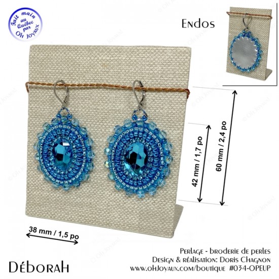 Boucles d'oreilles Déborah en aquamarine pâle