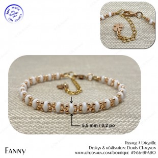 Bracelet Fanny en blanc et doré