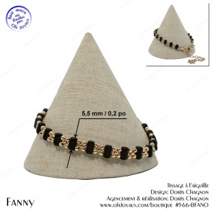 Bracelet Fanny en noir et doré