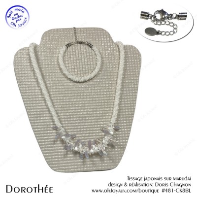 Collier Dorothée en de blanc (collier seul)