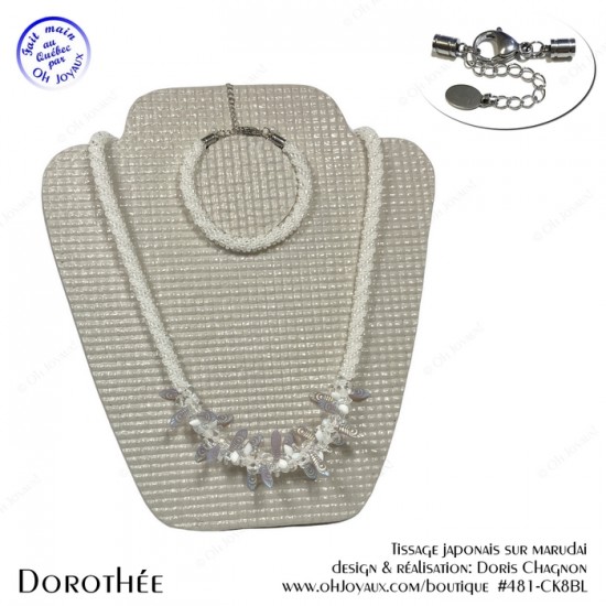 Collier Dorothée en de blanc (collier seul)