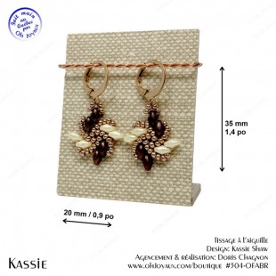 Boucles d'oreilles Kassie en brun, crème et...
