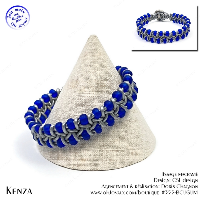 Bracelet Kenza en cuir brun et perles dorées Bracelet Kenza en cuir brun et perles dorées