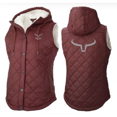 RANCH BRAND - Veste Matelassée à Doublure Sherpa Femme - Bordeaux