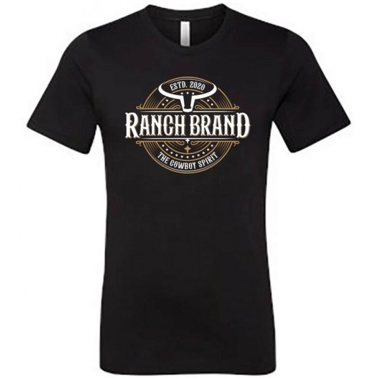 RANCH BRAND - T-shirt homme Western noir/saddle