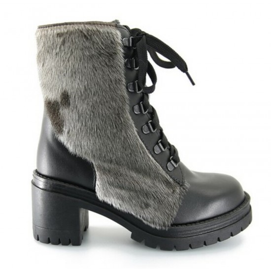 Bilodeau - Bottes urbaines ZOÉ, cuir et loup marin naturel