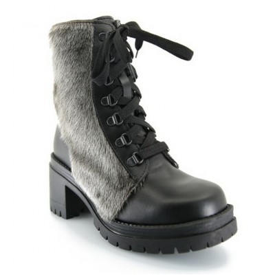 Bilodeau - Bottes urbaines ZOÉ, cuir et loup marin naturel