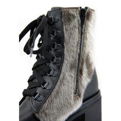 Bilodeau - Bottes urbaines ZOÉ, cuir et loup marin naturel