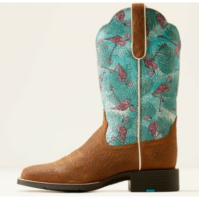 ARIAT - Bottes Round Up Flamingo