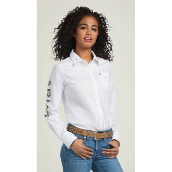 ARIAT - Chemise Team Kirby Stretch, blanc avec...