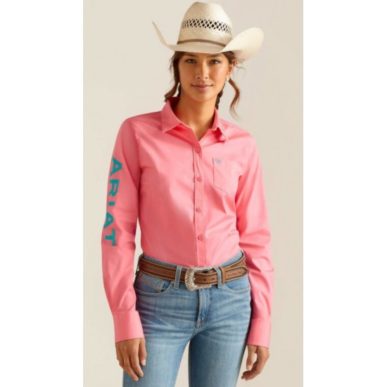 ARIAT - Chemise Team Kirby Stretch, camélia rose