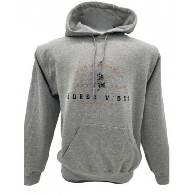 HORSE VIBES - Hoodie Farm and Ranch, gris