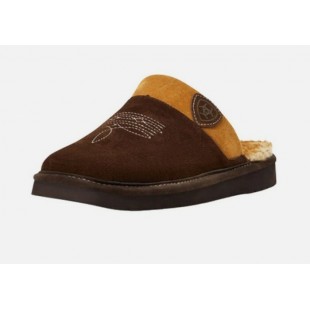  ARIAT - Pantoufles silversmith square toe - brun...