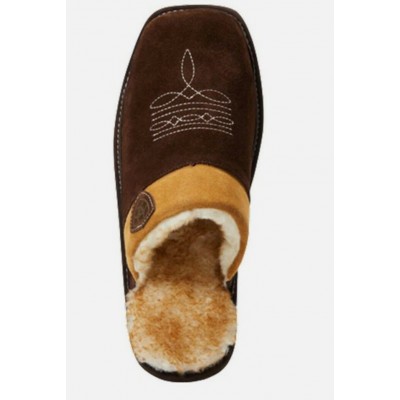  ARIAT - Pantoufles silversmith square toe - brun chocolat