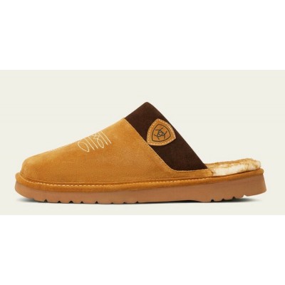  ARIAT - Pantoufles silversmith square toe - Chuestnut