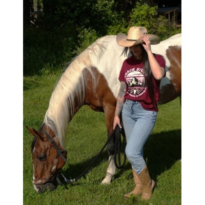 SHACK STORY - T-Shirt Southwestern, burgundy