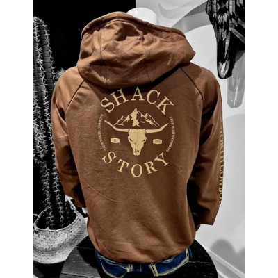 SHACK STORY - Hoodie Classic, brun