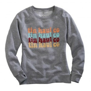 TIN HAUL - Sweat-Shirt col rond, gris chiné
