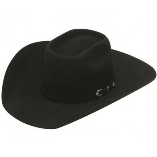 TWISTER - Chapeau 5X Noir en laine australienne mélangée