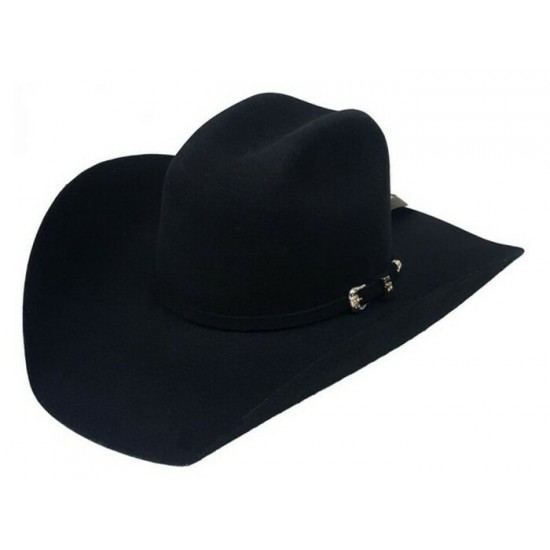 MODESTONE - Chapeau de cowboy en feutre de laine, noir