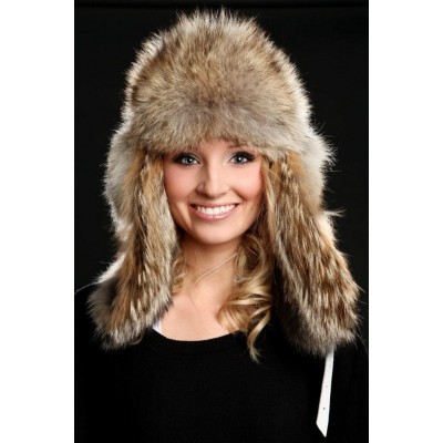 Bilodeau - Chapeau aviateur, coyote naturel et cuir