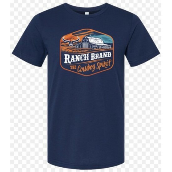 RANCH BRAND - T-Shirt Homme Old Barn Marine