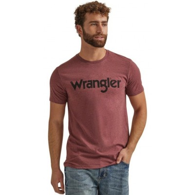Wrangler® - T-Shirt Kabel Logo Burgundy